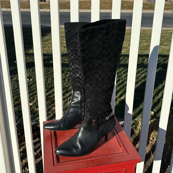 Coach Leather & Suede Boots EUC, Size 7 - Picture 1 of 8